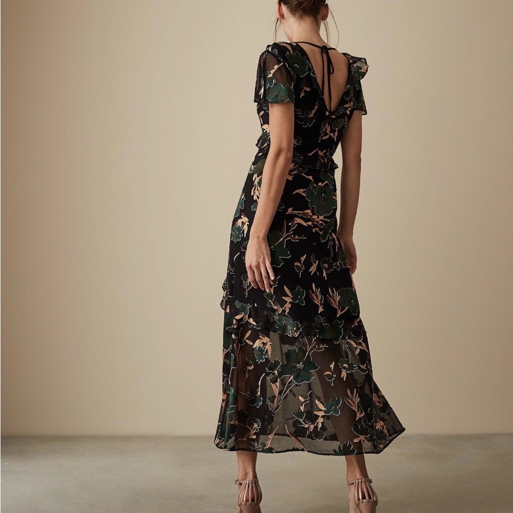 Reiss Kaylee Black Floral Dress